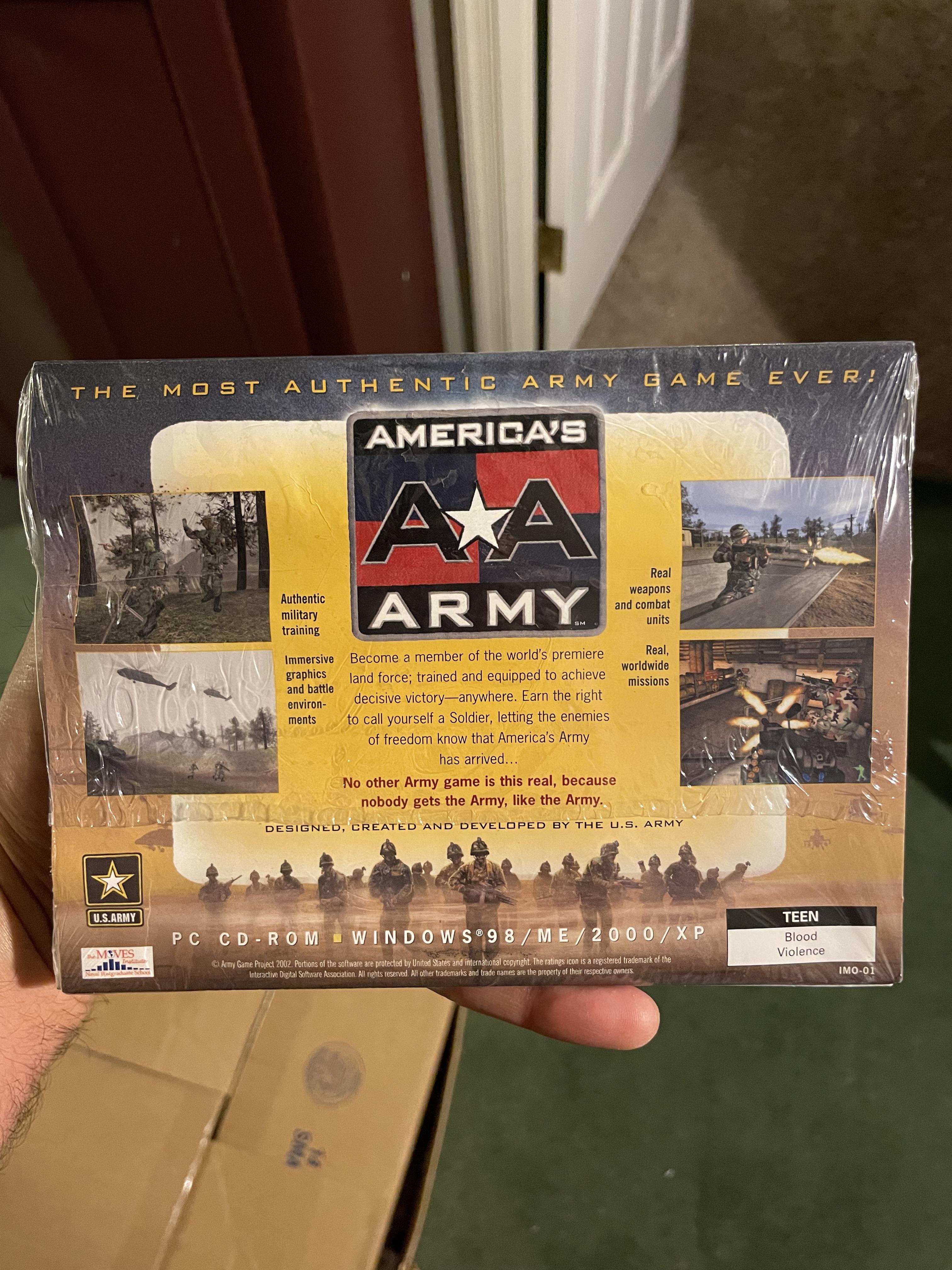 Found this 20-year-old official Army PC game in my parents' attic ...