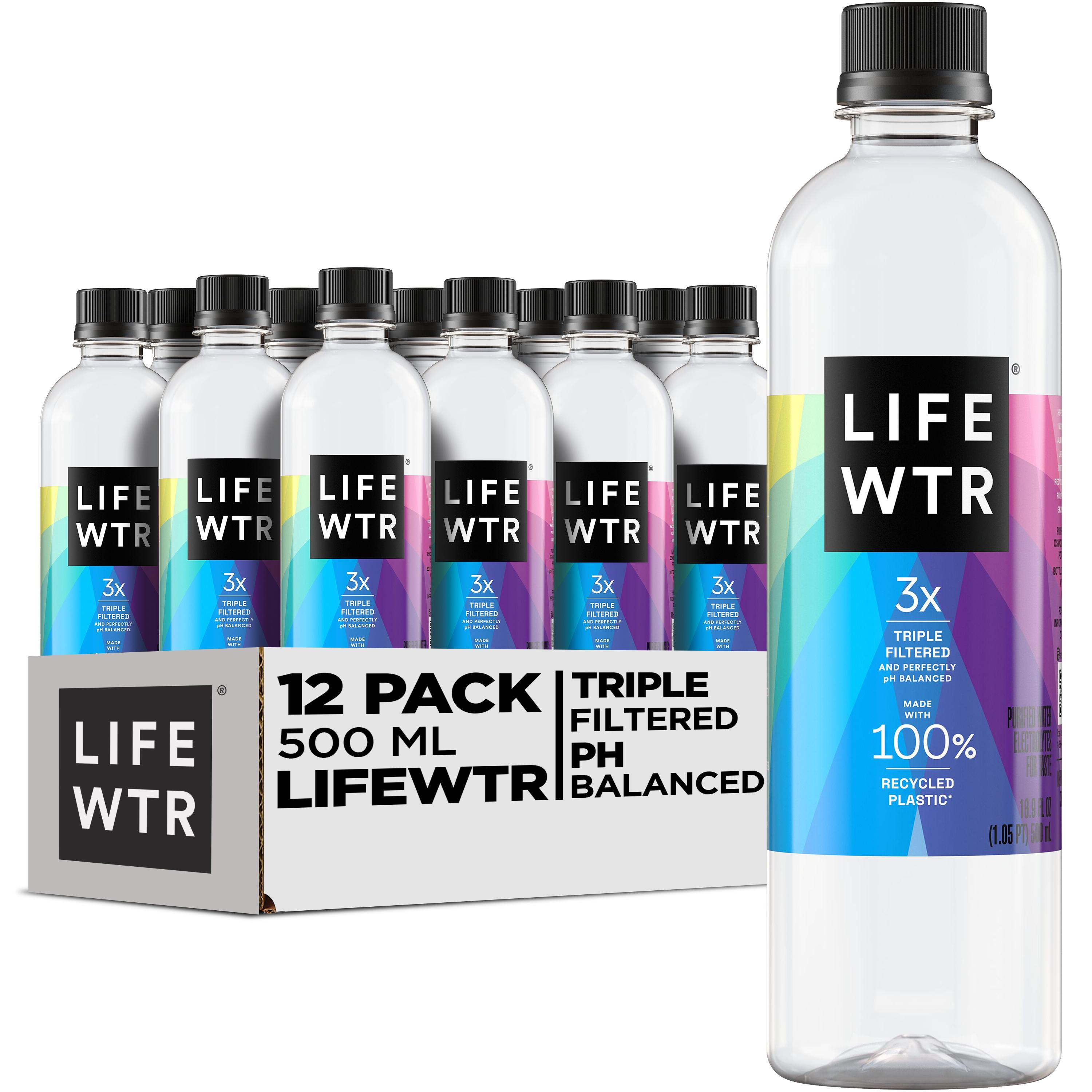 LIFEWTR <b>Balanced</b> Pure Life Purified Drinking Water, 16.9 fl oz, 12 ...