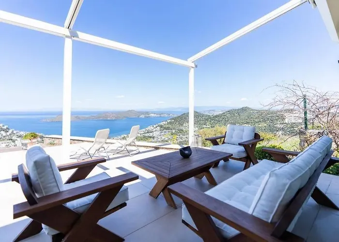Pet friendly Astounding Modern Villa With Sea View In Bodrum